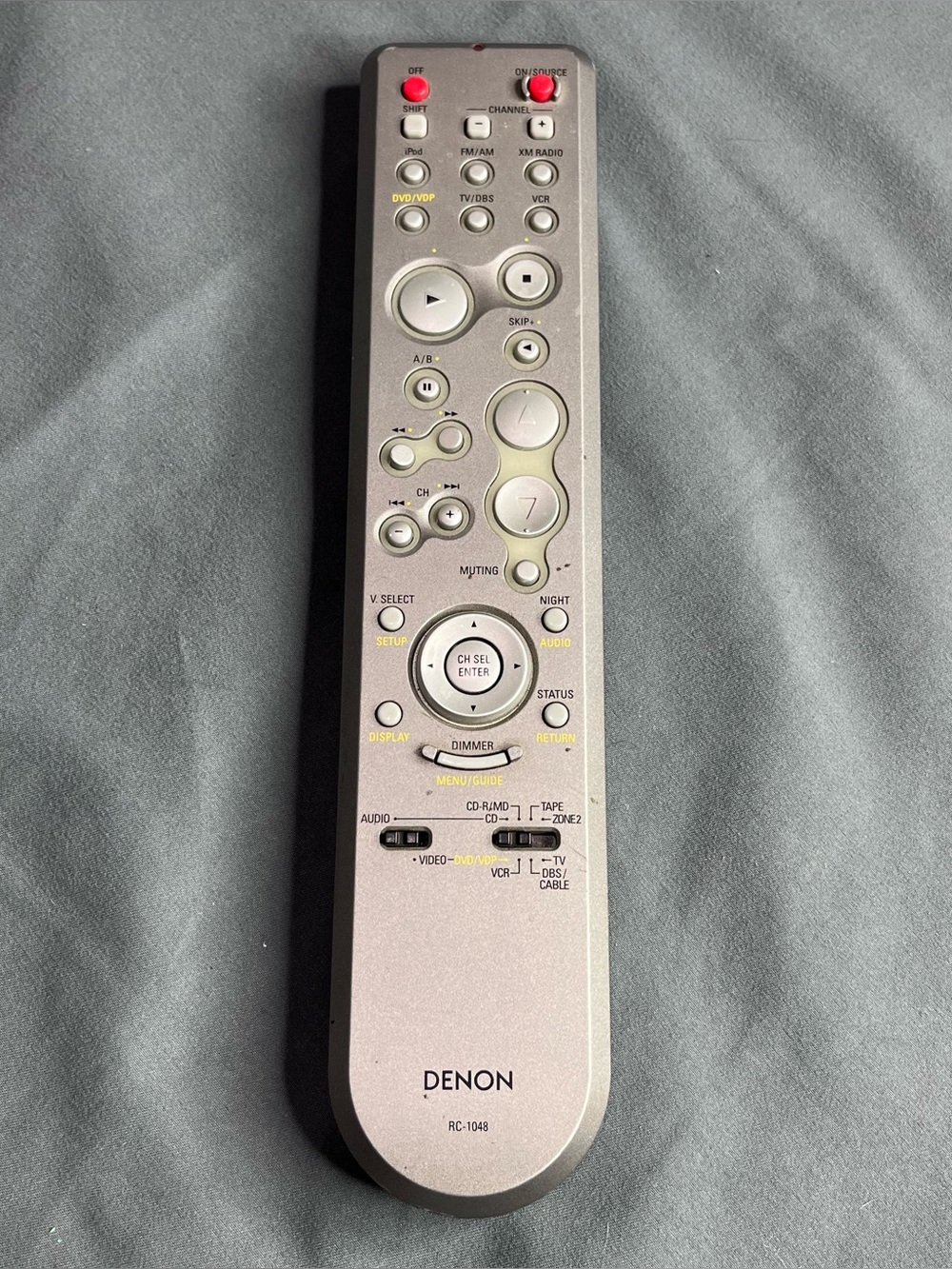 Denon RC-1048 Home Receiver Remote Control Works AVR-587 DHT-687BA AVR-687 AVR-1